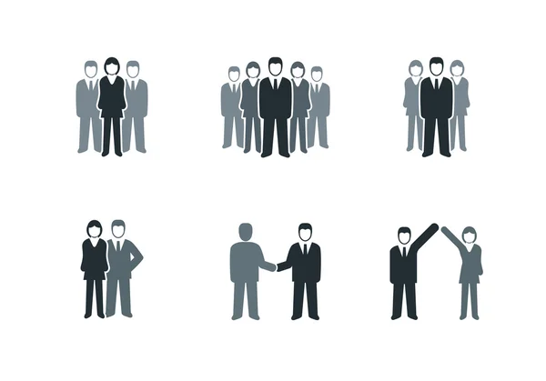 Business People Icon Set — Stock Vector