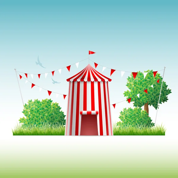 Circus in de natuur — Stockvector