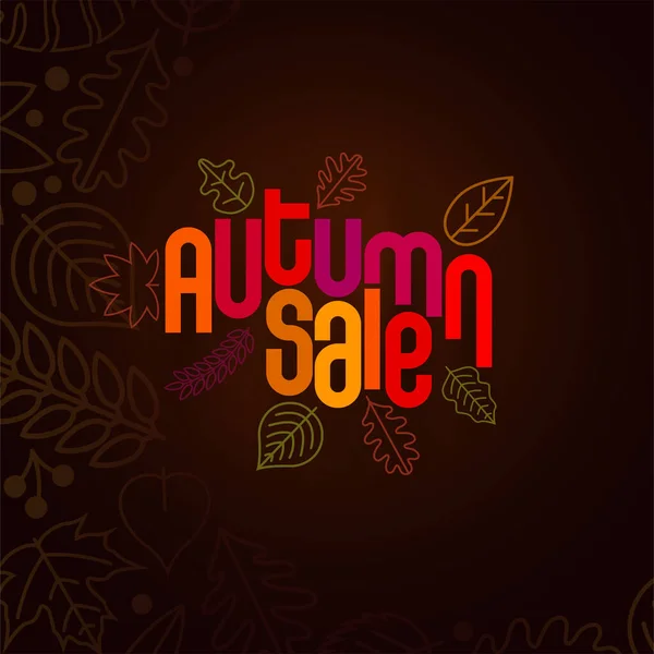 Autumn Sale Concept Typographic Design Special Colorful Typographic Vector Design — Vettoriale Stock