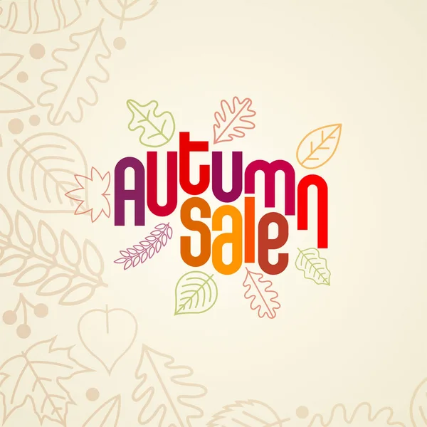 Autumn Sale Concept Typographic Design Special Colorful Typographic Vector Design Vektorgrafiken