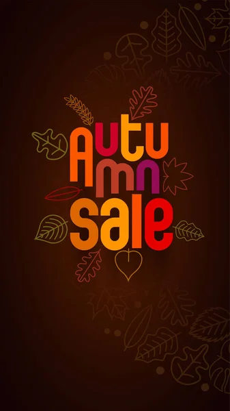 Autumn Sale Concept Typographic Design Special Colorful Typographic Vector Design Ilustração De Bancos De Imagens