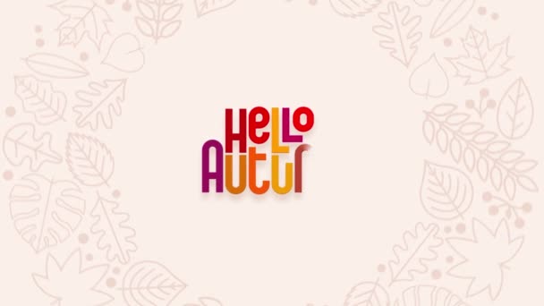 Autumn Sale Concept Typographic Design Special Colorful Typographic Loop Animation — Vídeo de Stock