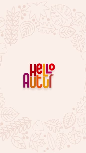 Autumn Sale Concept Typographic Design Special Colorful Typographic Loop Animation — Video Stock