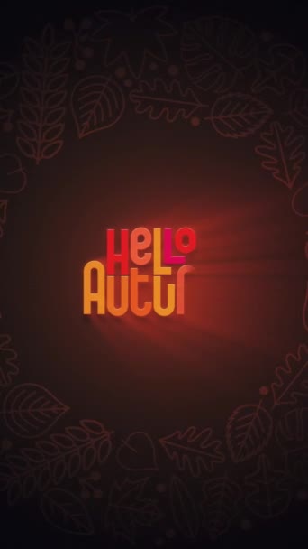 Autumn Sale Concept Typographic Design Special Colorful Typographic Loop Animation — Wideo stockowe