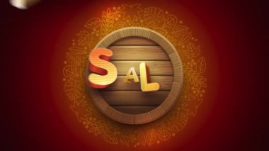 Autumn Sale concept typographic design. Special 4k colorful typographic loop animation.