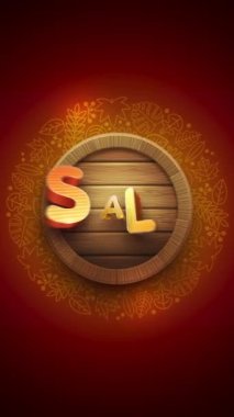 Autumn Sale concept typographic design. Special 4k vertical colorful typographic loop animation.