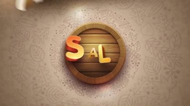 Autumn Sale concept typographic design. Special 4k colorful typographic loop animation.