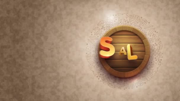 Autumn Sale Concept Typographic Design Special Colorful Typographic Loop Animation — Wideo stockowe