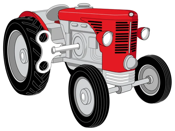 Red tractor — Stock Photo, Image