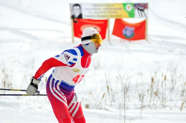 Wyścigi na nartach. — Zdjęcie stockowe