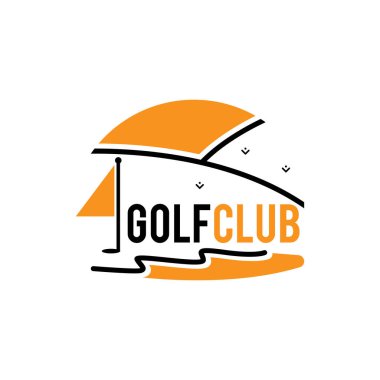 Golf Kulübü Spor Logosu Tasarım Şablonu