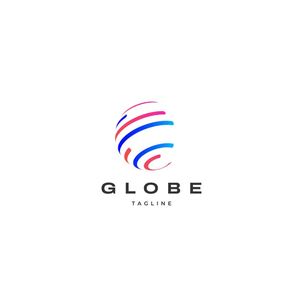 Globo Abstracto Diseño Logo Negocios Plantilla Signo Icono — Archivo Imágenes Vectoriales