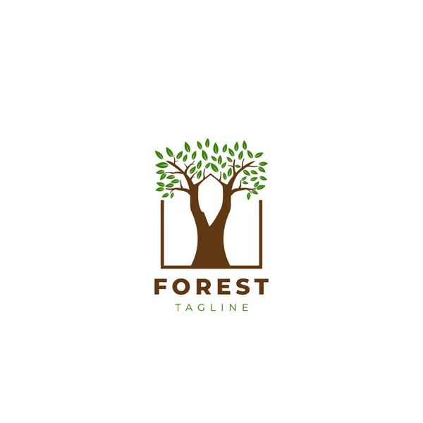 Дизайн Логотипа Густого Дерева — стоковый вектор