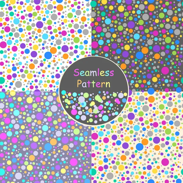 Set of vector polka dots background — Stock Vector