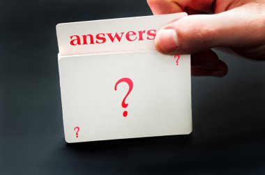 Answers card clipart