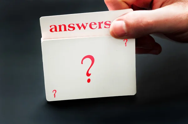 Answers card — Stock Photo, Image