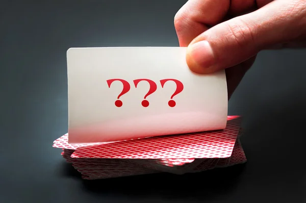 ??? on card — Stock Photo, Image