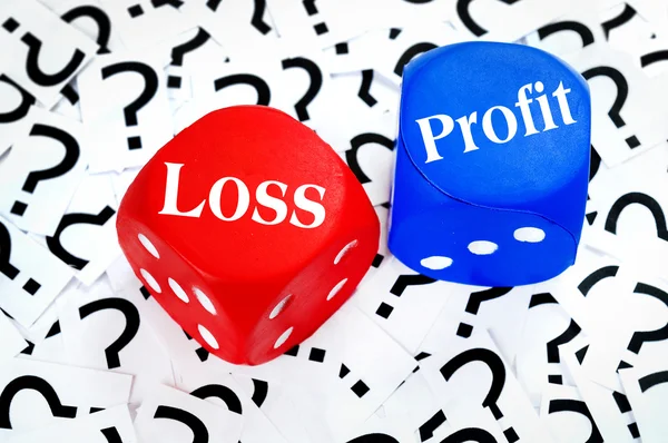 Loss or Profit word — Stock Photo, Image