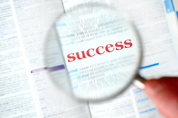 Magnifying success word — Stock Photo, Image