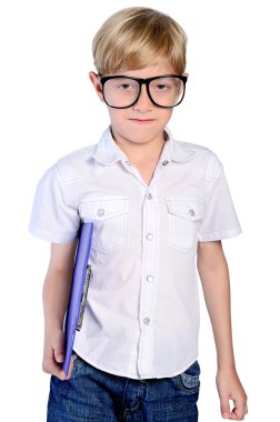 genç nerd çocuk