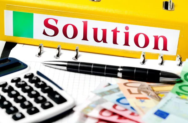 Folder with solution — Stock Photo, Image