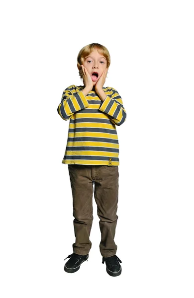 Isolated young boy — Stock Photo, Image