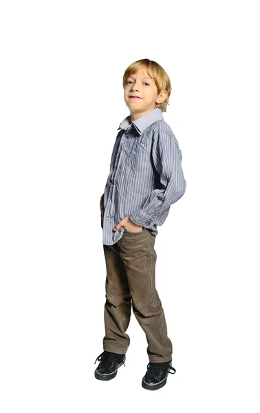 Isolated young boy — Stock Photo, Image