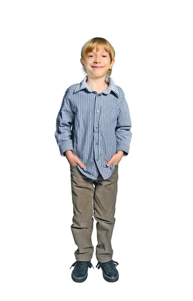 Isolated young boy — Stock Photo, Image