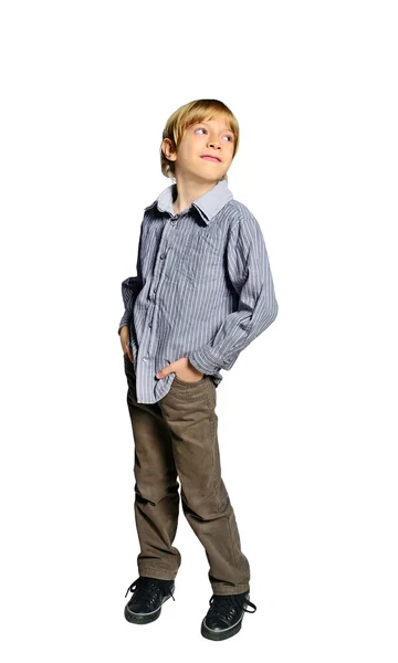 Isolated young boy — Stock Photo, Image