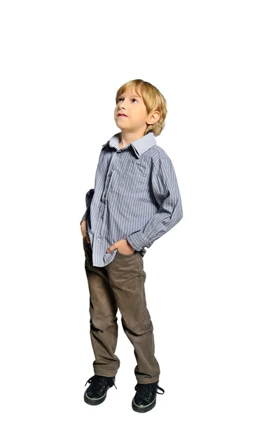 Isolated young boy — Stock Photo, Image