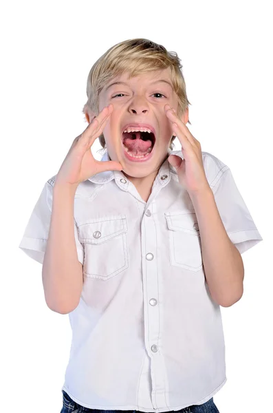 Young boy scream — Stock Photo, Image