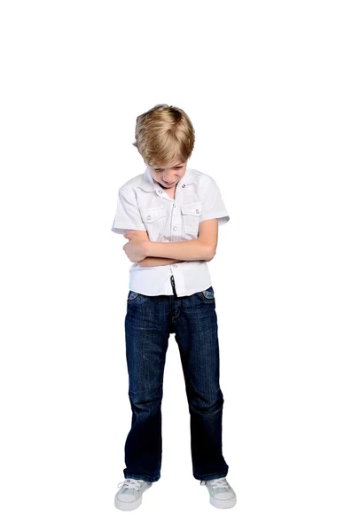 Upset young boy — Stock Photo, Image