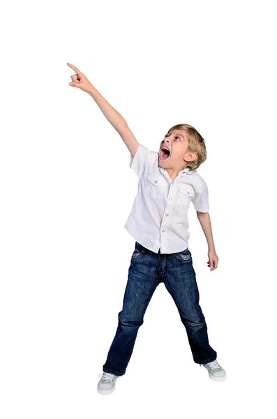 Young boy screaming — Stock Photo, Image