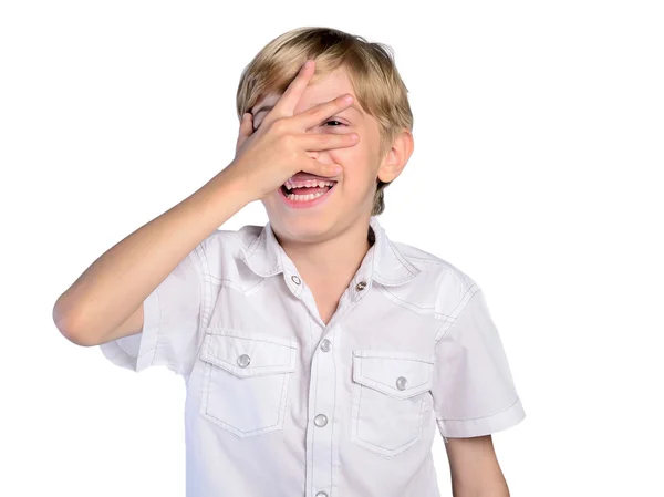 Isolated young boy — Stock Photo, Image