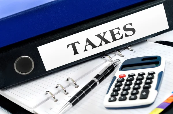 Folder with taxes — Stock Photo, Image