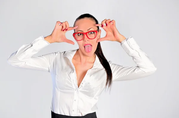 Isolated business woman — Stock Photo, Image