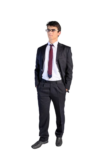 Isolated young business man — Stock Photo, Image