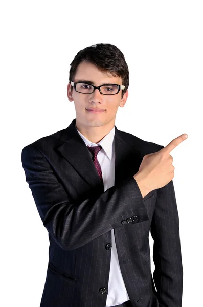Isolated young business man — Stock Photo, Image