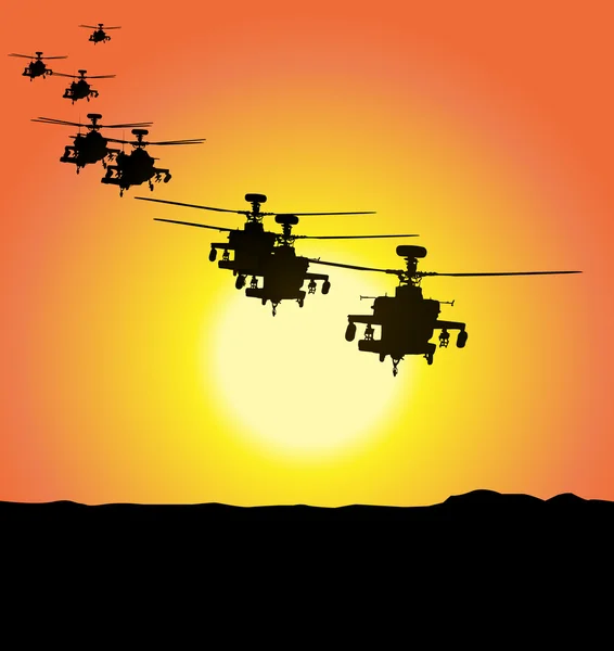 Helicopters — Stock Vector