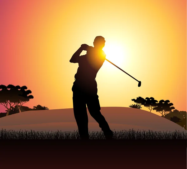 Golfista — Vector de stock
