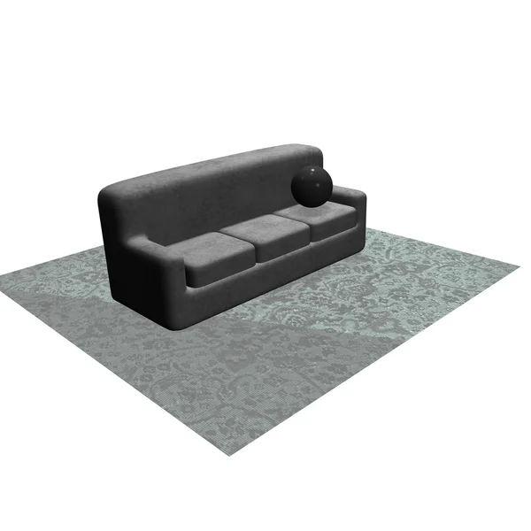 Grå soffa — Stockfoto