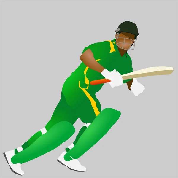 Joueur de cricket — Image vectorielle