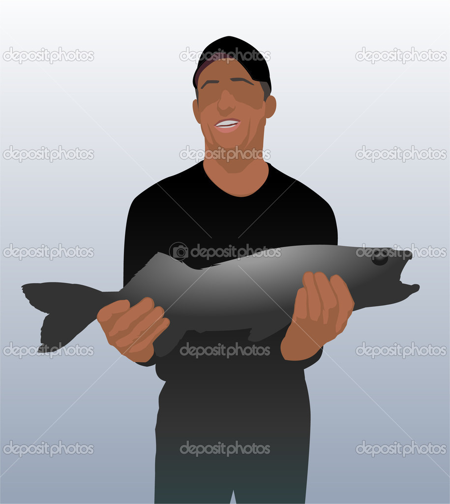 Man with fish