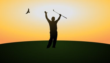 golfçü siluet