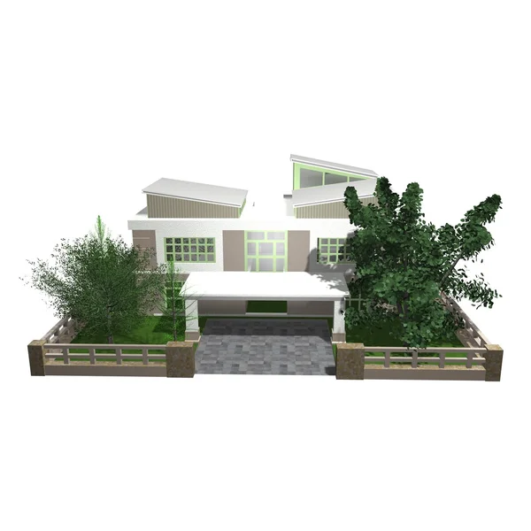 3D-bungalow — Stockfoto