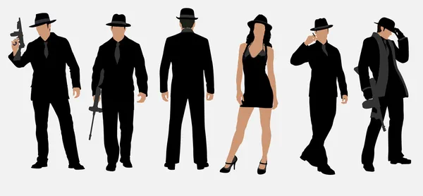 Conjunto de mafia — Vector de stock