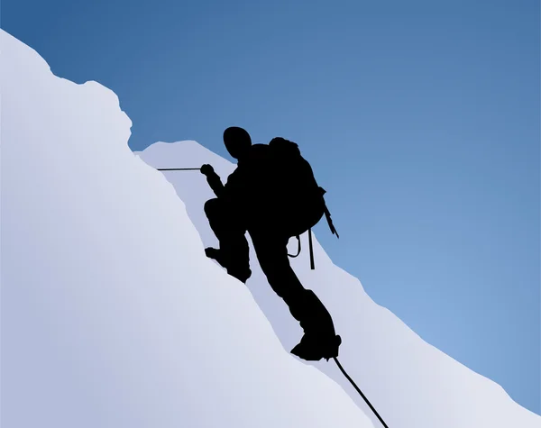 Escalada de montaña — Vector de stock