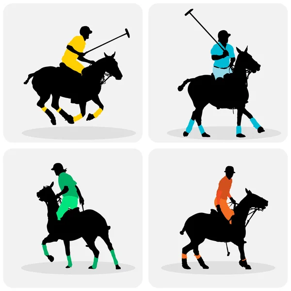 Giocatori Polo — Vettoriale Stock