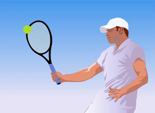 Tennisspieler — Stockvektor