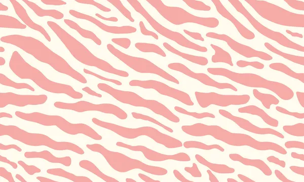 Kaplan çizgili, pürüzsüz pembe desen. Hayvan izi. Doku ile soyut vahşi desen. Vektör el çizimi resimleme.
